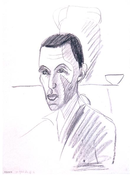 Self-portrait, c.1925 - 恩斯特‧路德維希‧克爾希納