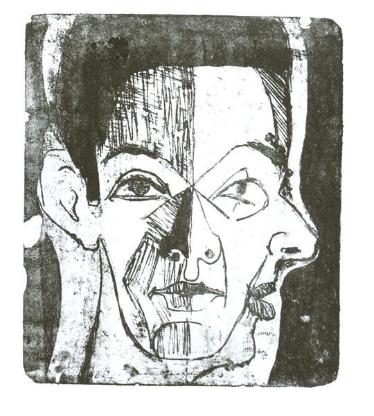 Study of a Head, 1926 - Эрнст Людвиг Кирхнер