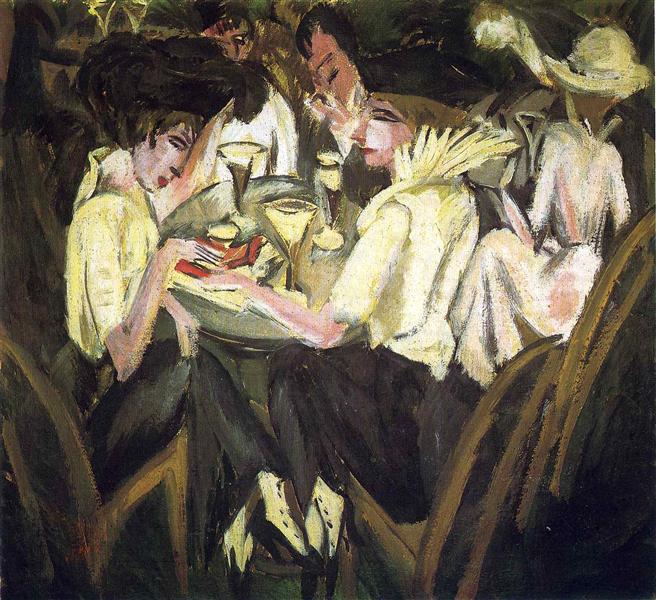 The Garden Cafe, 1914 - Эрнст Людвиг Кирхнер