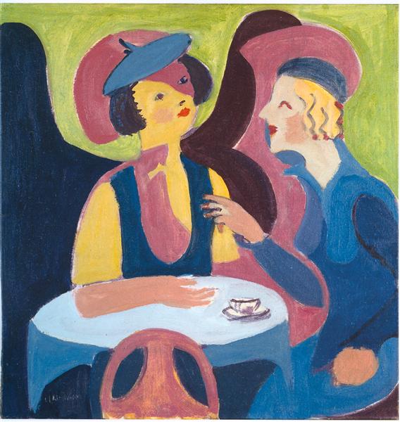 Two Women in a Cafe, 1927 - 1929 - Ернст Людвіг Кірхнер