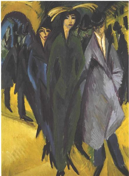 Women on the Street, 1915 - Эрнст Людвиг Кирхнер