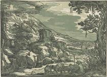 Arcadian landscape - Esaias van de Velde