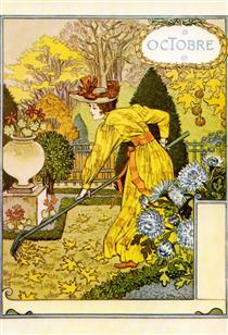 La Belle Jardiniere – Octobre - Eugène Grasset