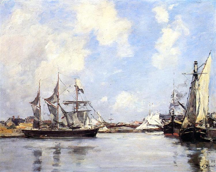Deauville, the Port, 1888 - Эжен Буден