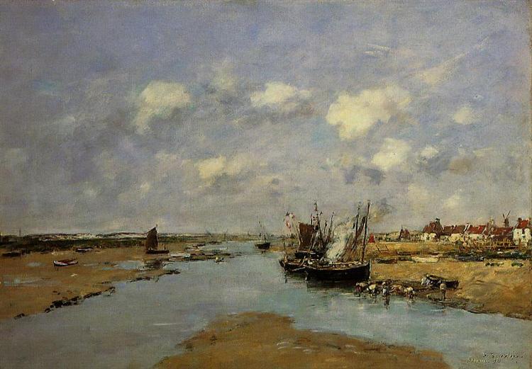 Etaples, La Canache, Low Tide, 1890 - Eugene Boudin
