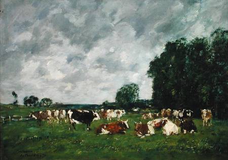 Fields in Fervaques, 1874 - Эжен Буден