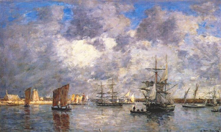 Harbour at Camaret, 1872 - Эжен Буден
