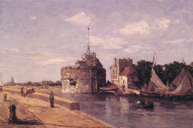 Le Havre, Francais tower, c.1854 - Eugène Boudin