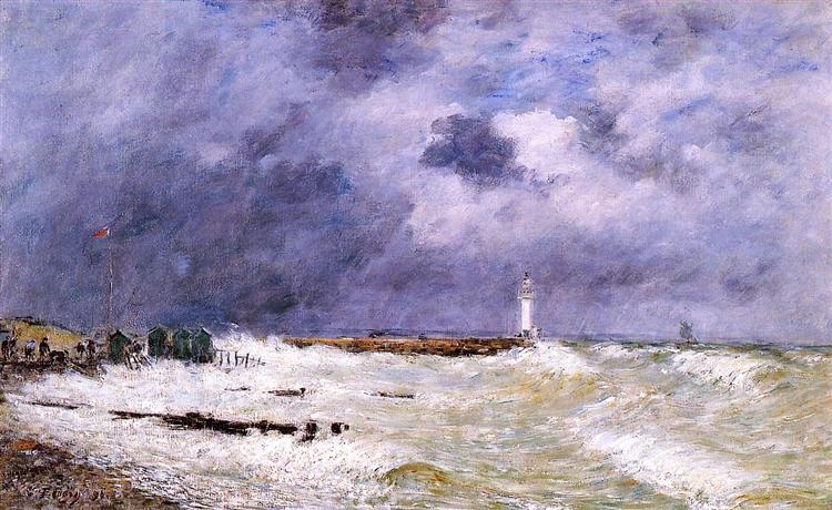 Le Havre. Heavy Winds off of Frascati., 1896 - 歐仁·布丹