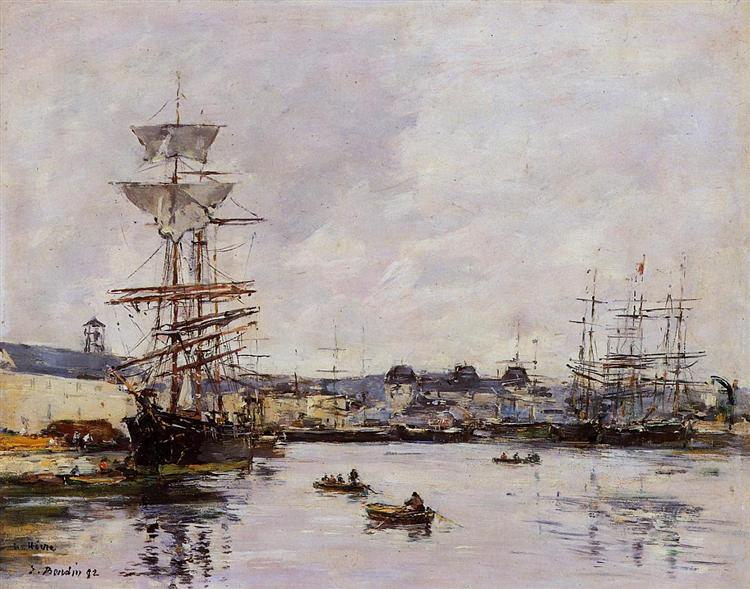 Le Havre, the Casimir Delavigne Basin, 1892 - Ежен Буден