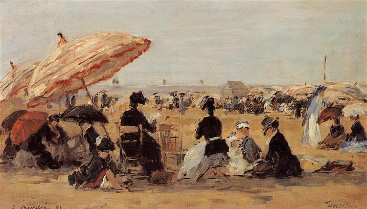The Beach, 1894 - Эжен Буден