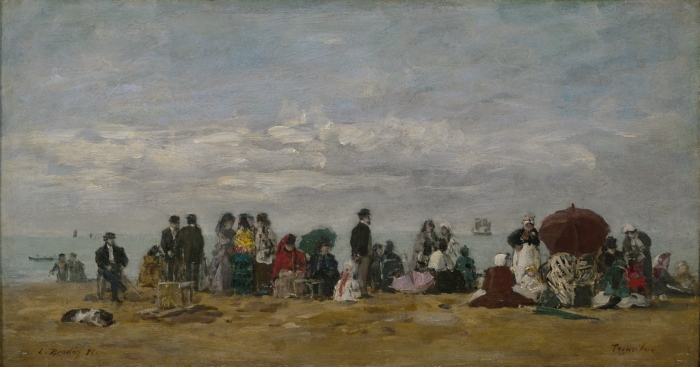 The Beach at Trouville - Eugene Boudin