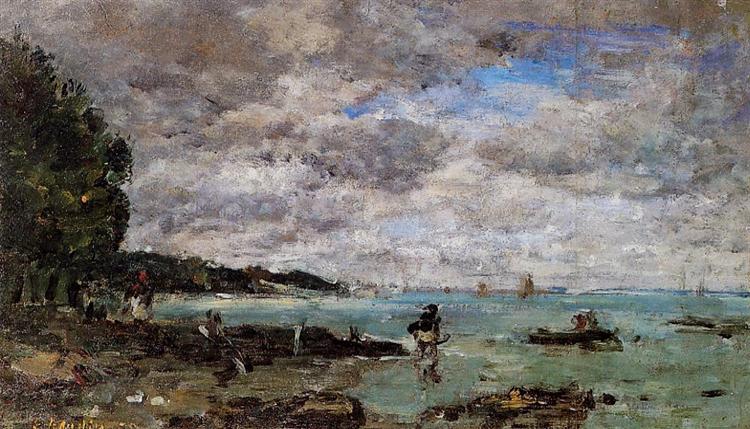 The Coastline at Plougastel, 1869 - Эжен Буден