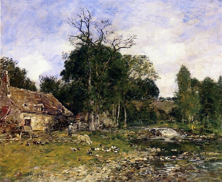 The Mill, Saint-Cenery, c.1892 - Eugène Boudin