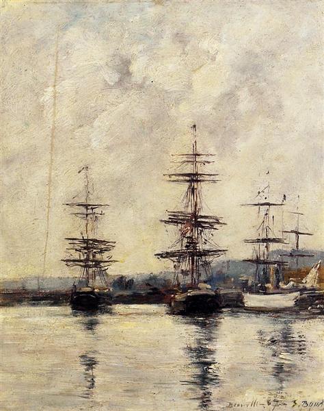The Port, Deauville, 1887 - Eugene Boudin