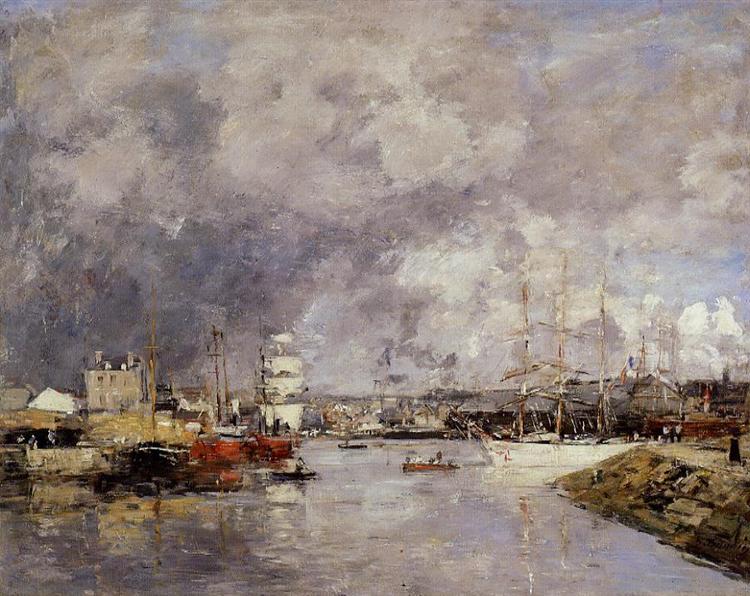 The Port of Dieppe, 1888 - Eugène Boudin