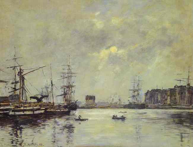 The Port of Le Havre (Dock of La Barre), 1888 - Eugène Boudin