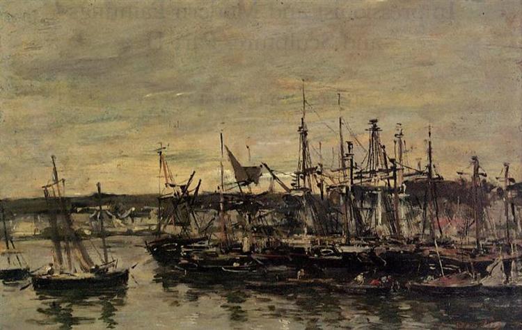 The port Portrieux, 1873 - Eugene Boudin