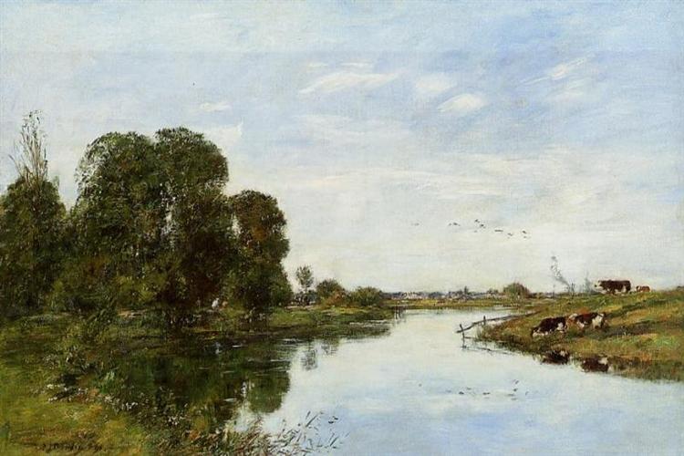 El río Touques en Saint-Arnoult, 1895 - Eugène Boudin