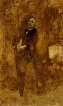 Portrait of Clemenceau - Эжен Каррьер