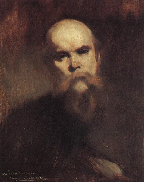 Portrait of Paul Verlaine, 1890 - Эжен Каррьер