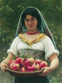Girl with Pomegranates - Eugene de Blaas