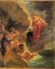 Winter Juno And Aeolus - Eugene Delacroix