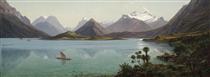 Lake Wakatipu with Mount Earnslaw, Middle Island, New Zealand - Eugene von Guerard