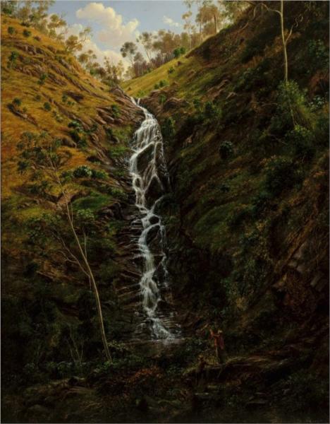 Waterfall, Strath Creek, 1862 - Ойген фон Герард