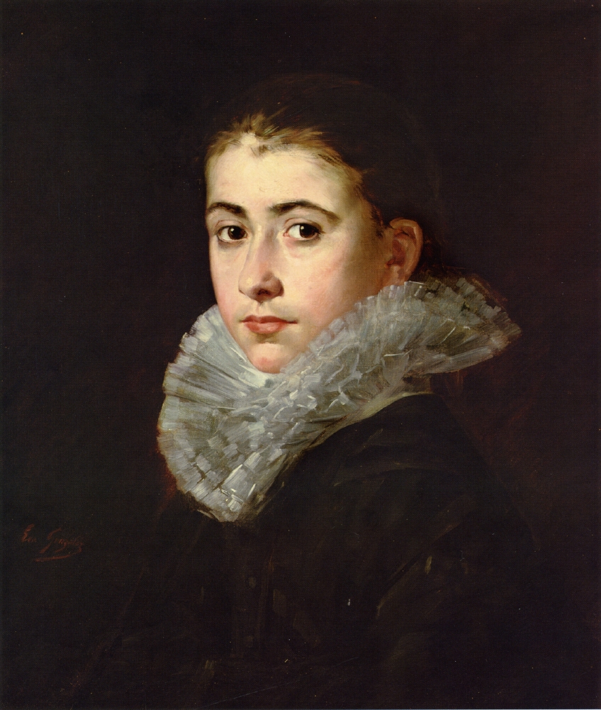 Portrait Of A Young Woman, C.1865 - C.1870 - Eva Gonzales - WikiArt.org