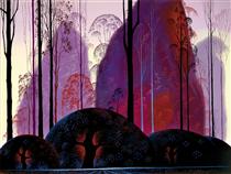 Mauve, Red and Purple - Eyvind Earle