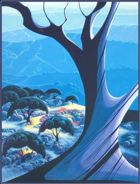 Purple Treeand Mountains - Eyvind Earle