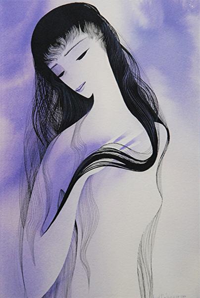 Woman in purple - Eyvind Earle