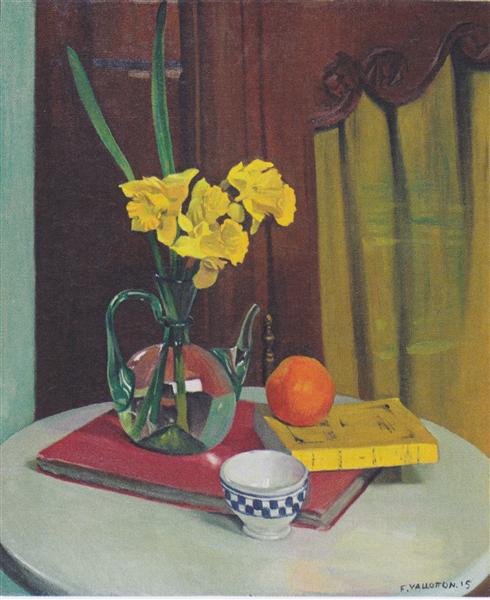 Jug with yellow daffodils, 1915 - Фелікс Валлотон