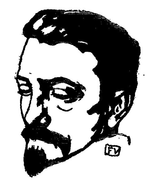 Portrait of Dutch writer Multatuli, 1896 - Феликс Валлотон