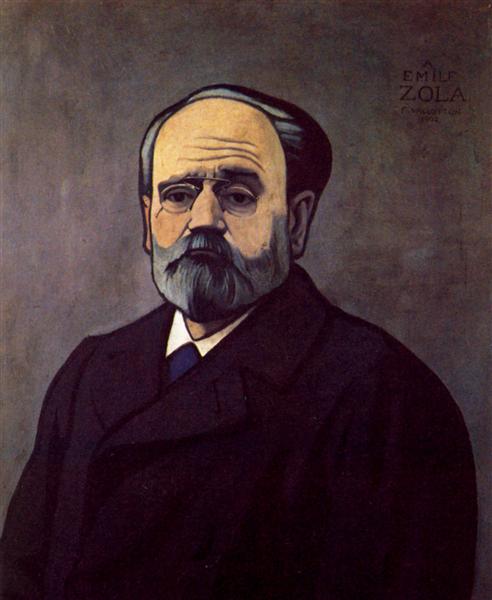 Portrait of Zola, 1902 - Феликс Валлотон