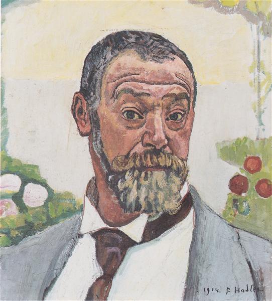Self-portrait with roses, 1914 - Фердинанд Ходлер