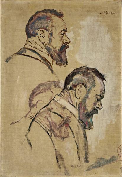 Studies of self-portrait, 1911 - Фердинанд Ходлер