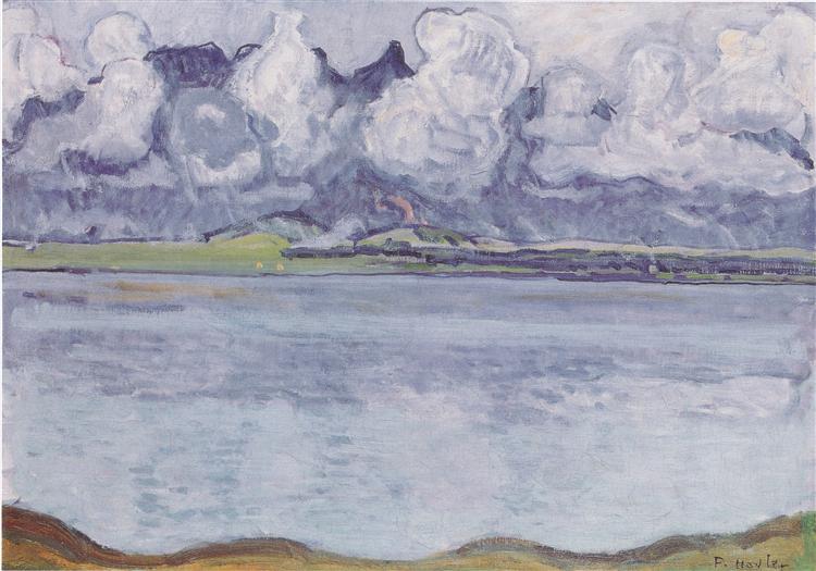 Thun, Stockhornkette, in clouds, c.1912 - Фердинанд Ходлер