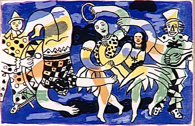 Acrobats and clowns, 1950 - Fernand Leger