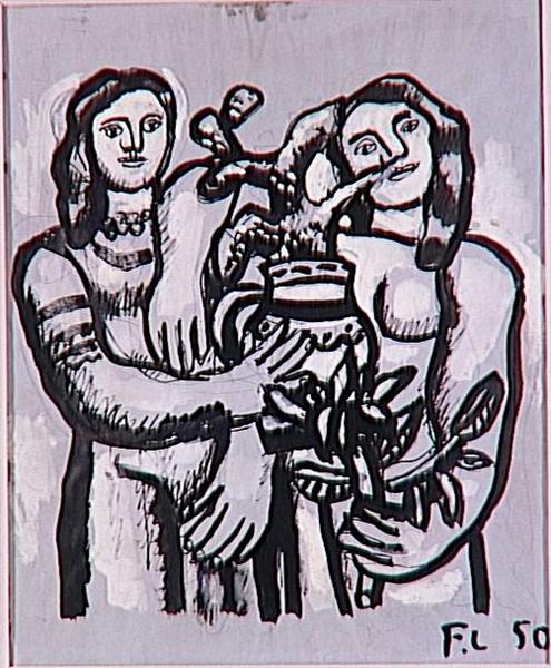 Birthday, two women, 1950 - Fernand Léger