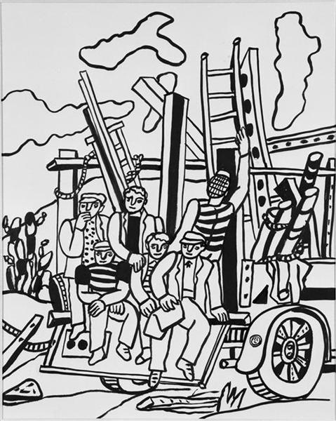 Characters in the truck - Fernand Leger