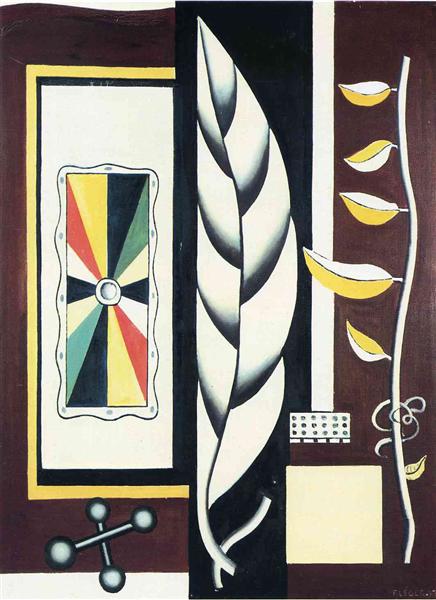 Still life composition leaf, 1927 - Фернан Леже