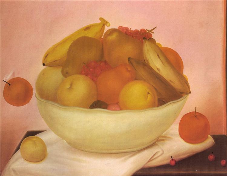 Still Life with Orange Falling, 1978 - Фернандо Ботеро