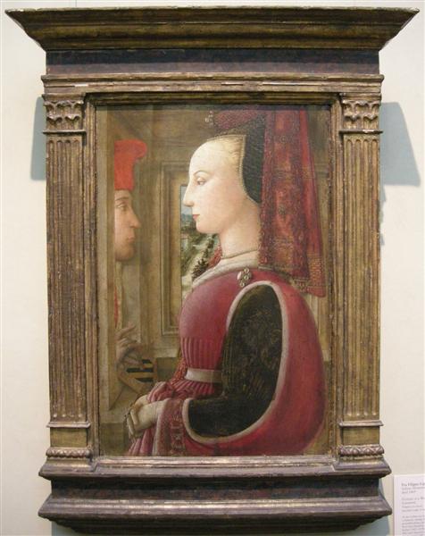 Portrait of a Man and Woman at a Casement, c.1440 - Filippo Lippi