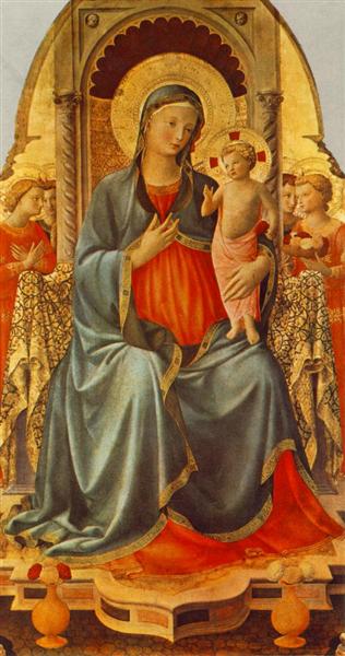 Мадонна с младенцем и ангелами, 1435 - 1436 - Фра Анджелико