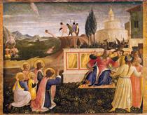 Die Heiligen Cosmas und Damian befreien den Prokonsul Lysias von Dämonen - Fra Angelico