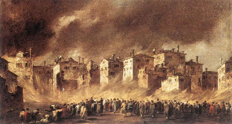 The Fire at San Marcuola, 1789 - Франческо Гварді