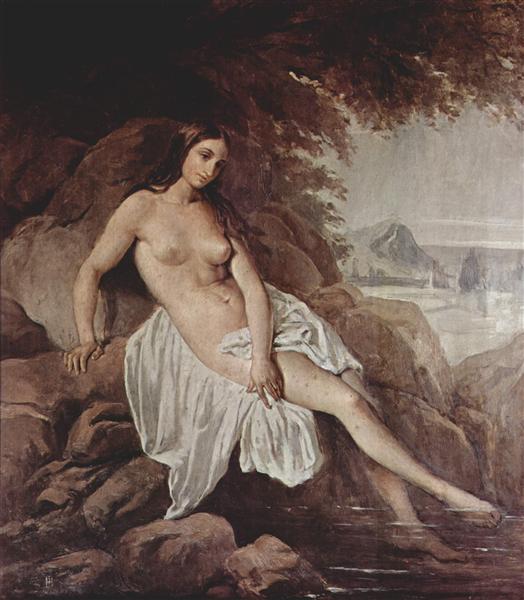 Female bather, 1832 - Франческо Хайес