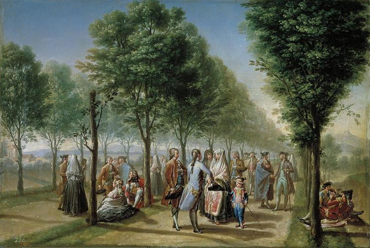 The Paseo de las Delicias, in Madrid, 1785 - Франсиско Байеу